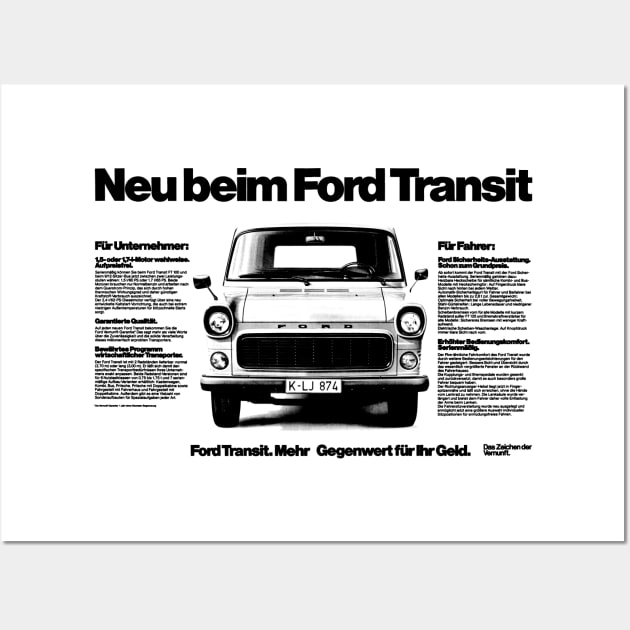 FORD TRANSIT - German ad Wall Art by Throwback Motors